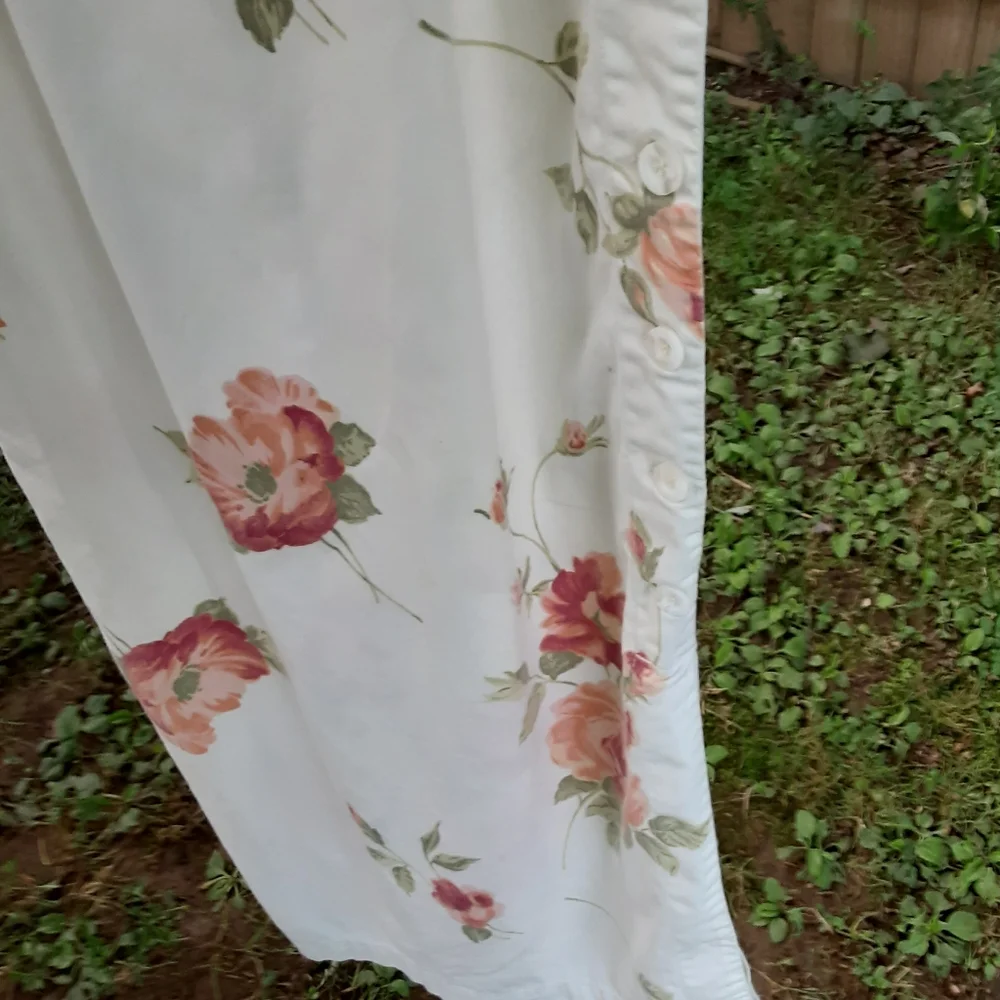 Vintage y2k Newport News thick cotton side button floral dress in 6 - Picture 4 of 9